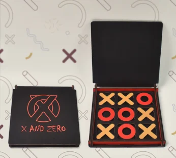 X & Zero Wooden Board Game – Classic Strategy Game for Kids & Adults | Brain-Boosting Fun for All Ages