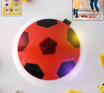 TTG Hover Soccer Ball Toy with Foam Bumper – Indoor Air-Powered Football with LED Lights (Battery Operated)