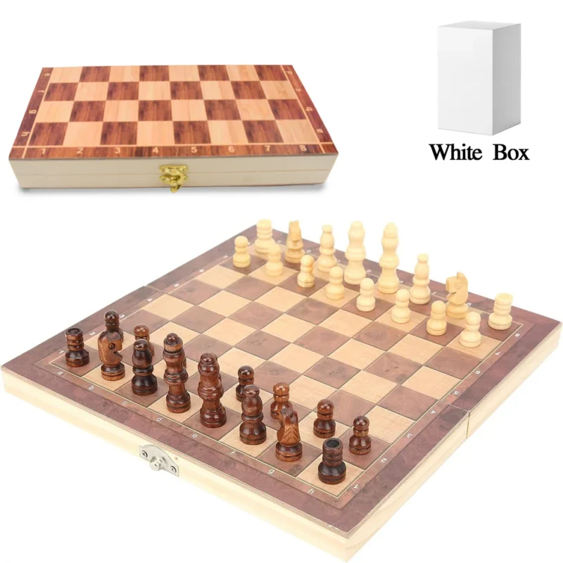 Foldable Wooden Chess Board Set – 30 × 30 cm | Classic Strategy Game with Polished Wooden Pieces (1 Set) - Image 2