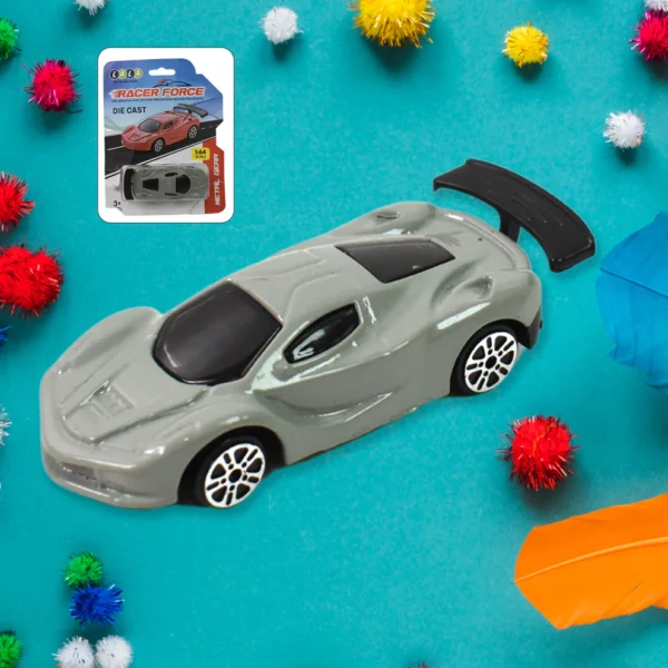 Metal Mini Car Toy, Free Wheel Die-Cast Racing Vehicle (1 Pc, Multicolor)