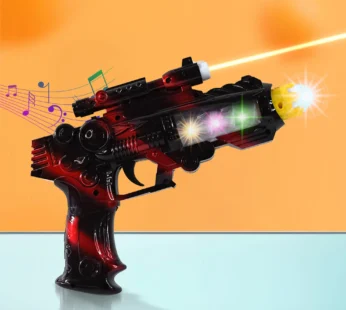 TTG LED Flashing Sound Laser Toy Gun – Battery Operated Space Blaster with Lights & Music for Kids