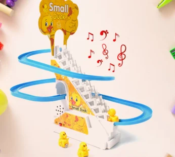 Duck Climb Stairs Toy Roller Coaster with Flashing Lights & Music (3 Ducks)