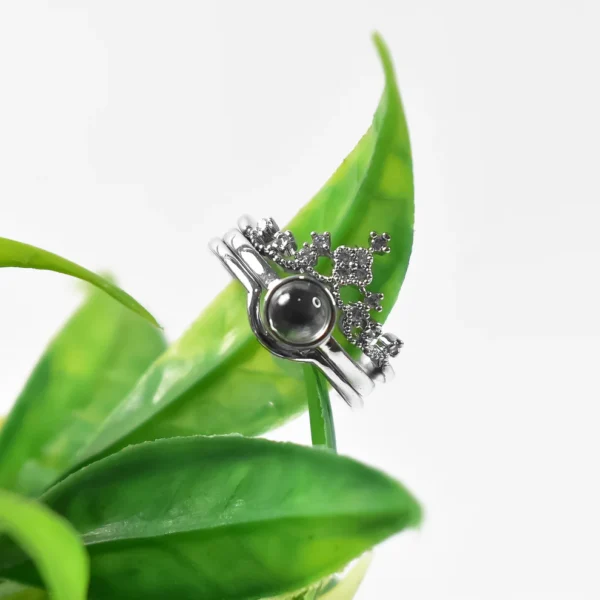 “I Love You” 100 Languages Projection Ring – Adjustable Crown Design, Romantic Gift for Her - Image 3