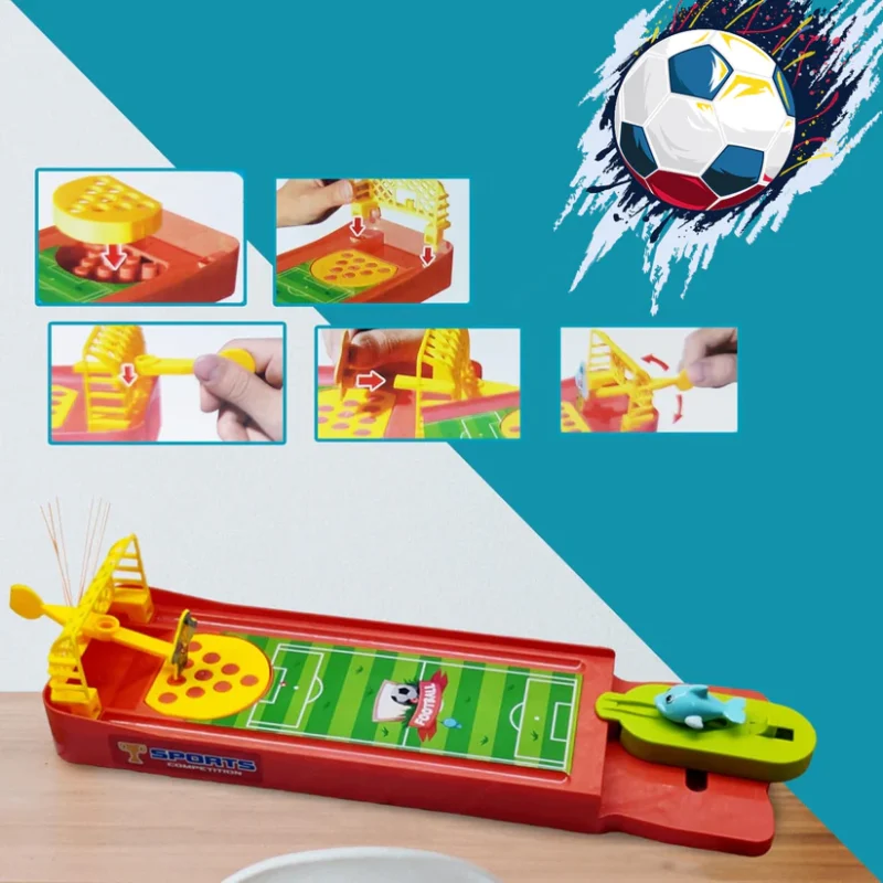 Mini Table Top Finger Football Game – Indoor Desktop Soccer Game for Kids & Adults | Fun Finger Flick Game for Family & Friends (1 Set) - Image 2