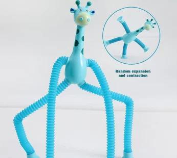 LED Giraffe Telescopic Suction Cup Toy | Shape-Changing Sensory Fidget Tube for Kids (1 Pc)