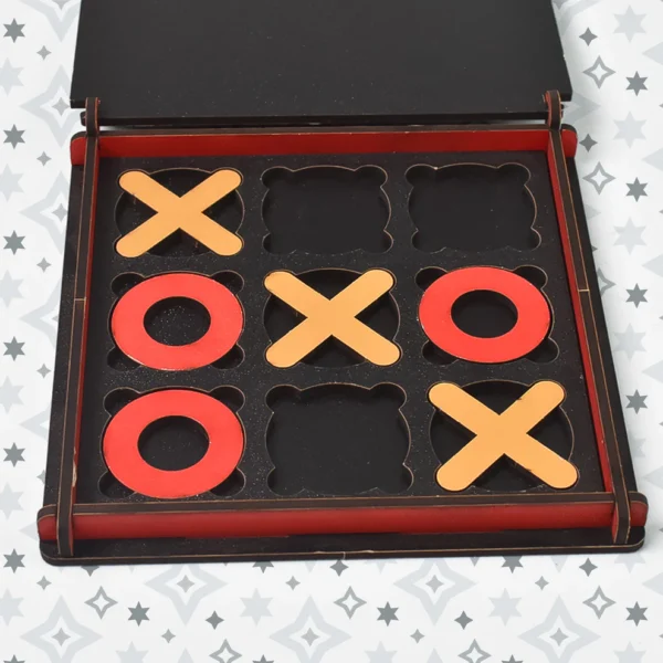 X & Zero Wooden Board Game – Classic Strategy Game for Kids & Adults | Brain-Boosting Fun for All Ages - Image 2
