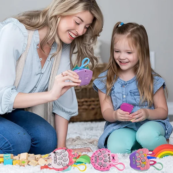 Mini Push Bubbles Game with Keychain & Music | Light-Up Memory Game Toy for Kids (1 Pc) - Image 2