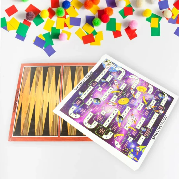 13-in-1 Family Board Game Set – Magnetic Chess, Ludo, Snakes & Ladders, Checkers & More - Image 3