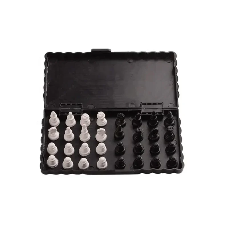 5"x5" Magnetic Travel Chess Board Set – Folding Portable Chess Game with Premium Black & Ivory Pieces | Classic Brain Game for Kids & Adults (1 Pc) - Image 2