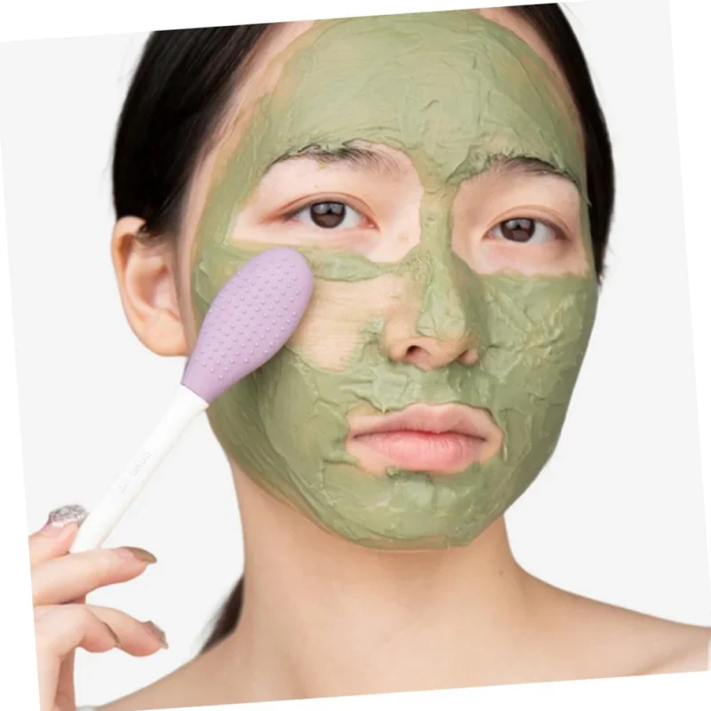 Double-Headed Silicone Mask Brush | Facial Cleansing & Mask Application Tool (1 Pc) - Image 2