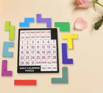 Wooden Daily Calendar Puzzle – A New Challenge Every Day for Kids & Adults (Multicolor / 1 Set)