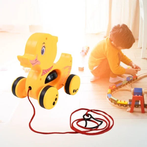Pull Along Duck Toy – Classic Toddler Toy for Early Development (1+ Years) - Image 3