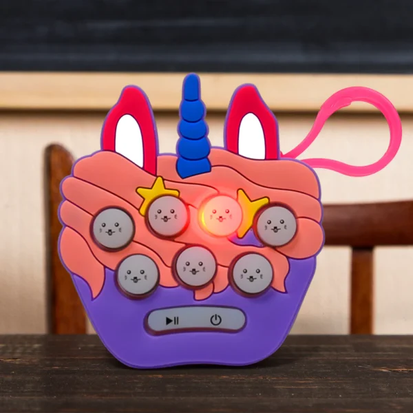 Mini Push Bubbles Game with Keychain & Music | Light-Up Memory Game Toy for Kids (1 Pc) - Image 3