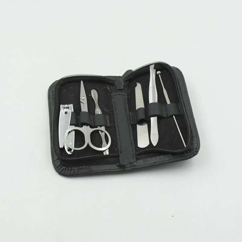 6-Piece Nail Clippers Kit with Travel Case | Stainless Steel Manicure & Pedicure Grooming Set for Home or Travel Use - Image 3