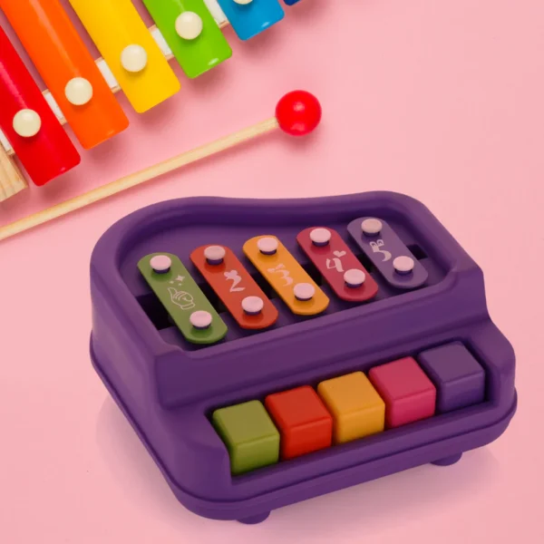 2 in 1 Baby Piano Xylophone Toy – Educational Musical Toy for Toddlers (1 Pc) - Image 3