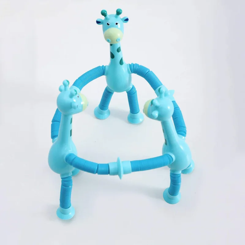 LED Giraffe Telescopic Suction Cup Toy | Shape-Changing Sensory Fidget Tube for Kids (1 Pc) - Image 4