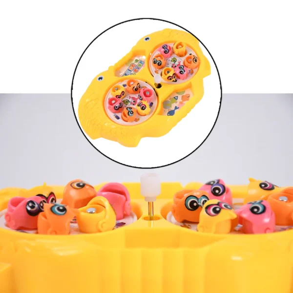 Fishing Game for Kids – Includes 12 Fish, 2 Magnetic Rods & Rotating Pond | Sound-Enabled Catching Game (1 Set) - Image 4
