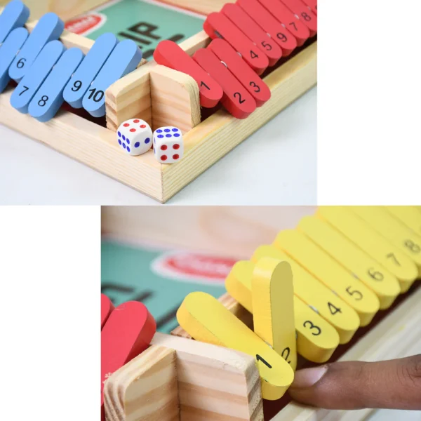 Shut The Box Dice Game, Classic Flip Me Multiplayer Game for Kids & Adults - Image 4