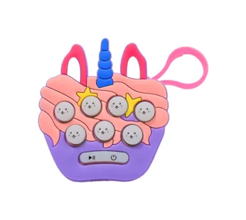 Mini Push Bubbles Game with Keychain & Music | Light-Up Memory Game Toy for Kids (1 Pc)