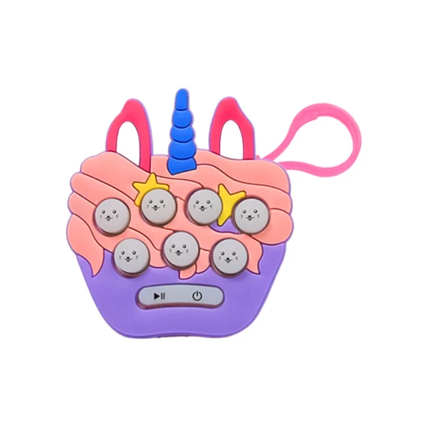 Mini Push Bubbles Game with Keychain & Music | Light-Up Memory Game Toy for Kids (1 Pc)