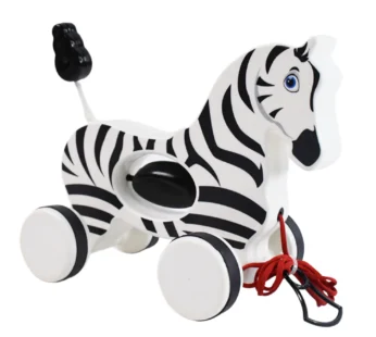 Zebra Pull Along Toy for Toddlers – Early Walking Rope Toy