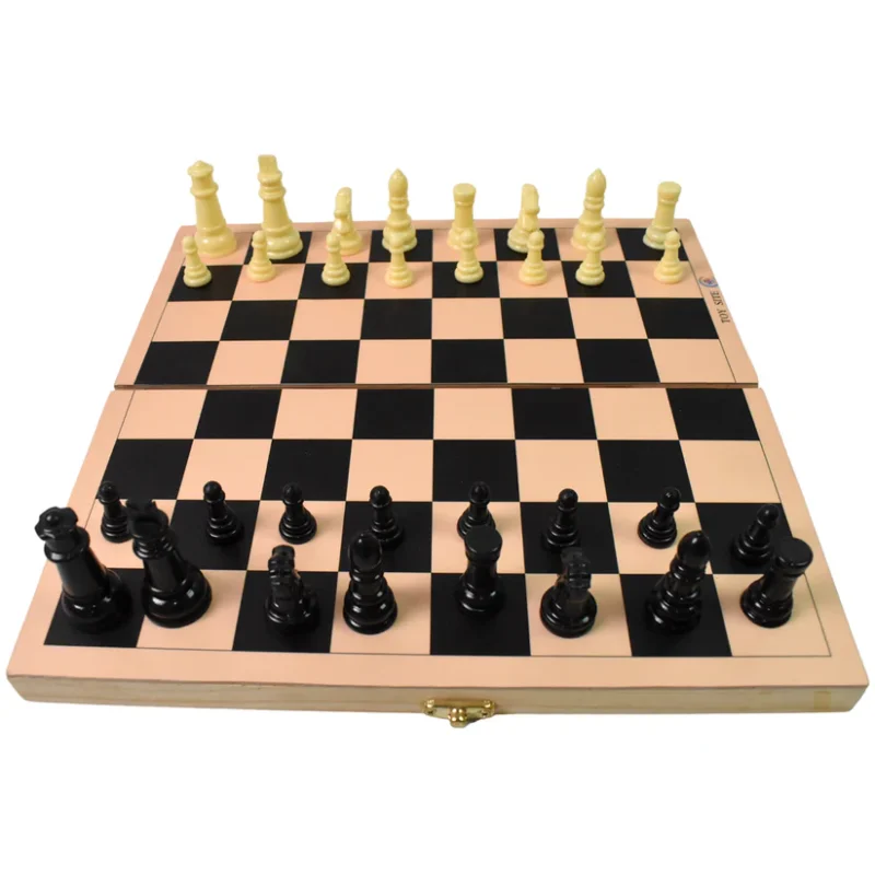 Folding Wooden Chess Board Set – 30 × 30 cm | Classic Strategy Game for Kids & Adults | Portable Brain Game (1 Set) - Image 5