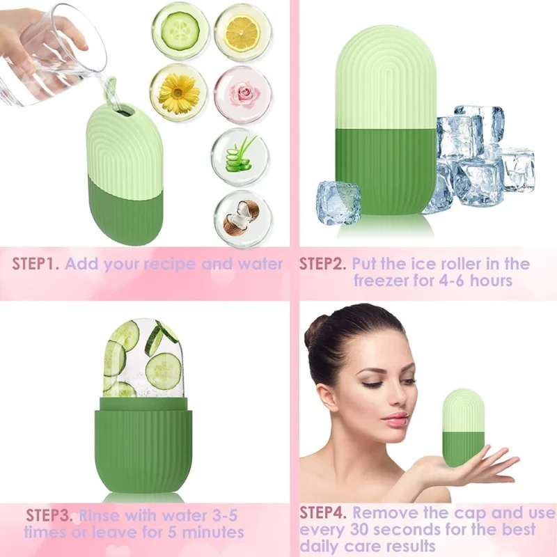 Beauty Ice Roller for Face & Eye – Reusable Facial Massager for Puffiness, Pores & Skin Brightening - Image 4