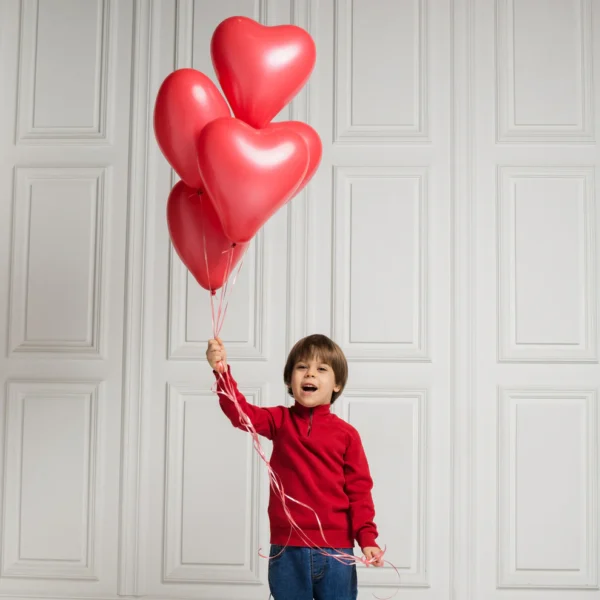 Heart Shaped Latex Balloons – Rainbow Party Balloons for Birthday, Anniversary, Wedding & More (20 Pcs Set)