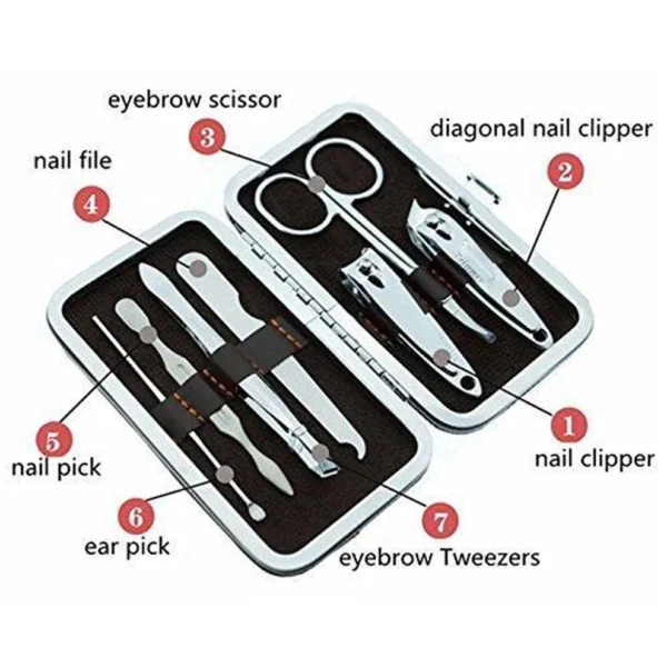 7-in-1 Professional Manicure & Pedicure Kit for Women – Grooming Essentials in a Portable Case - Image 4