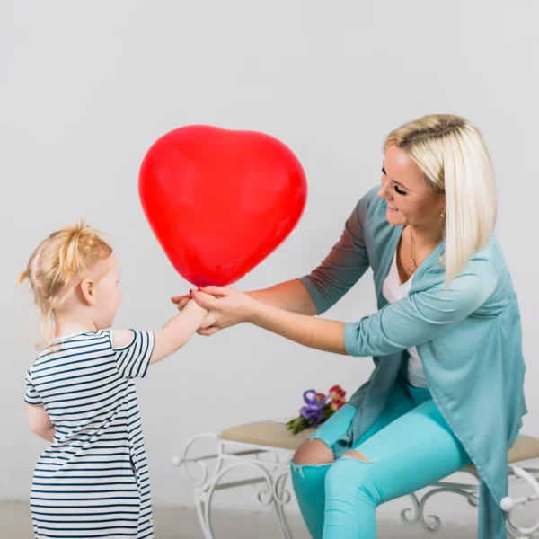Heart Shaped Latex Balloons – Rainbow Party Balloons for Birthday, Anniversary, Wedding & More (20 Pcs Set) - Image 3