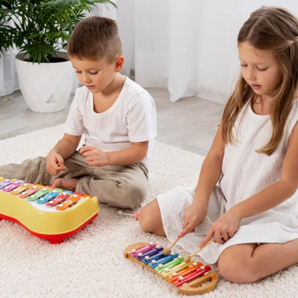 2 in 1 Baby Piano Xylophone Toy – Educational Musical Toy for Toddlers (1 Pc) - Image 5