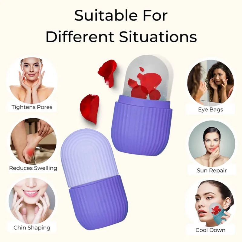 Beauty Ice Roller for Face & Eye – Reusable Facial Massager for Puffiness, Pores & Skin Brightening - Image 6