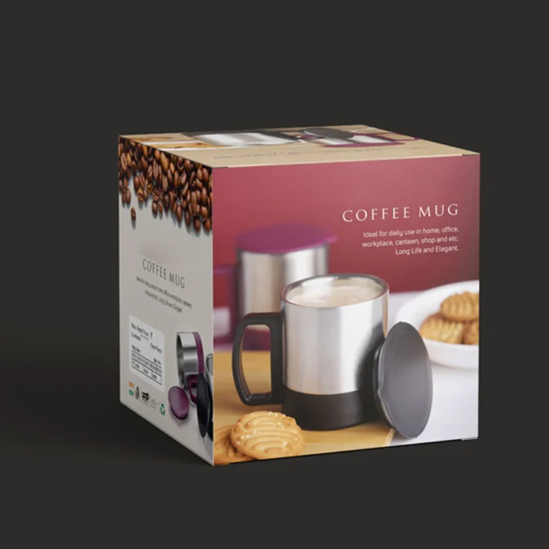 Insulated Stainless Steel Coffee/Tea Cup with Lid & Handle – Double Wall, Spill-Proof (1 Pc) - Image 5