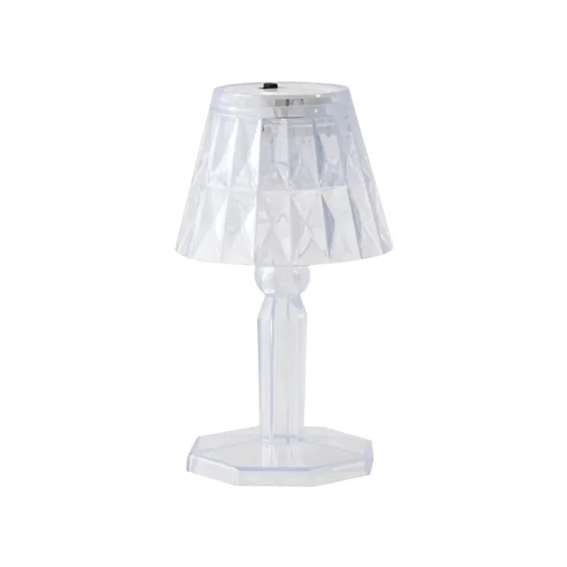 2in1 Transparent Mini Crystal Table Lamp with Reflection Light – Portable LED Bedside Decor Lamp - Image 11
