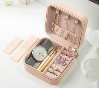 Mini PU Leather Jewellery Box – Compact Travel & Storage Organizer