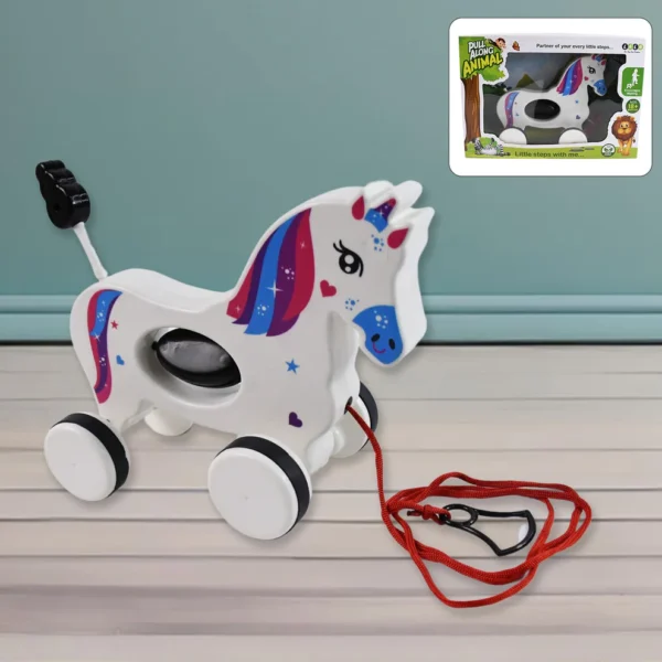 Pull Along Toy Unicorn – Early Walking Toy for Toddlers - Image 4