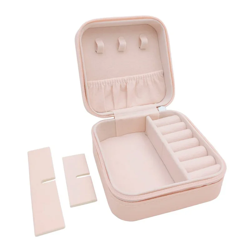 Mini PU Leather Jewellery Box – Compact Travel & Storage Organizer - Image 4