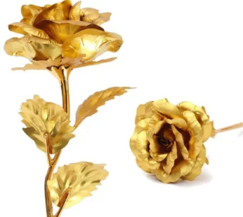Luxury Decorative Gold Plated Artificial Golden Rose with Premium Gift Box