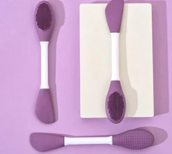 Double-Headed Silicone Mask Brush | Facial Cleansing & Mask Application Tool (1 Pc)