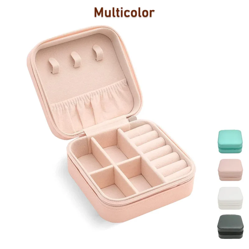 Mini PU Leather Jewellery Box – Compact Travel & Storage Organizer - Image 5