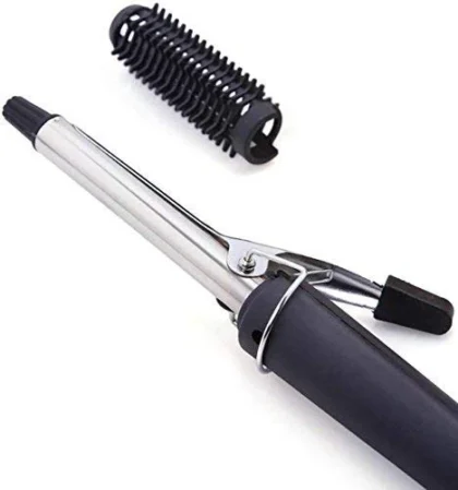 Professional Hair Curling Iron for Women – Ceramic Coated Curling Rod with Swivel Cord | Easy & Safe Hair Styling Tool (Black)
