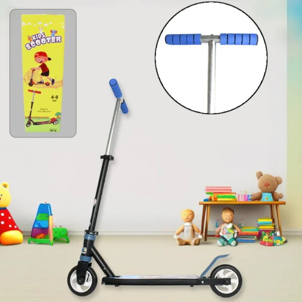 Foldable Kids Ride-On Scooter – 2-Wheel, Height Adjustable (Ages 4-8, Multicolor) - Image 2