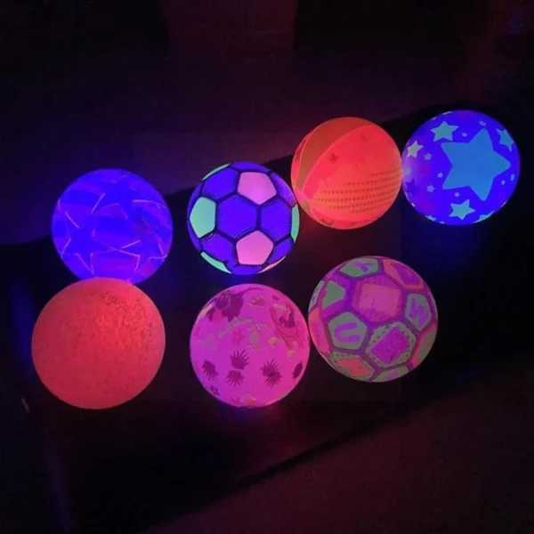 LED Flashing Bouncy Ball for Kids | Soft Rubber Light-Up Stress Relief Toy (1 Pc Only, Assorted Colors) - Image 2