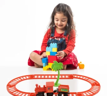 World Express Mini Train Play Set for Kids | Wind-Up Toy Train with Tracks & Accessories