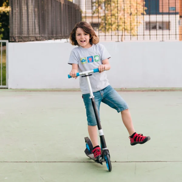Foldable Kids Ride-On Scooter – 2-Wheel, Height Adjustable (Ages 4-8, Multicolor)