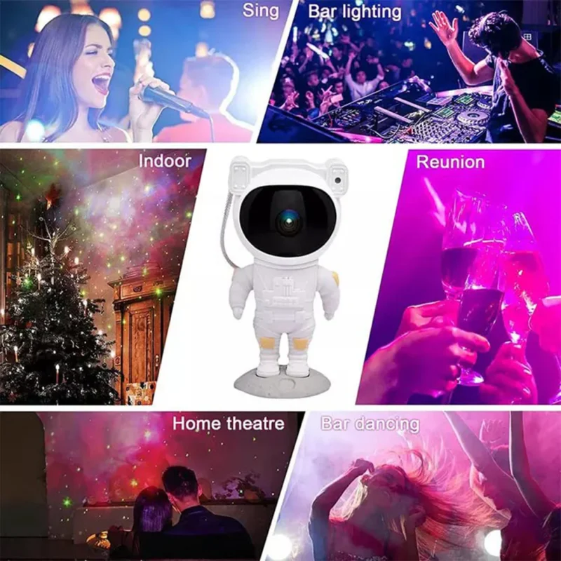 Astronaut Galaxy Projector Night Lamp – Remote-Controlled Starry Sky Light for Kids & Adults - Image 3