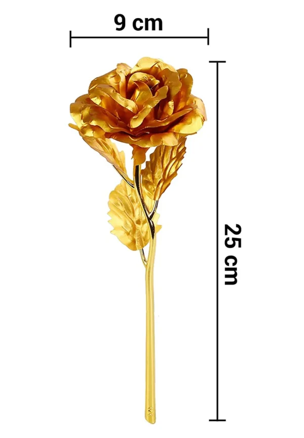 Luxury Decorative Gold Plated Artificial Golden Rose with Premium Gift Box - Image 2