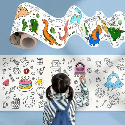 Fun and Educational Coloring Roll – Ocean Theme (1 Pc) Creative Giant Coloring Roll for Kids | DIY Wall Art Poster with Marine Designs | Ideal for Crayons, Markers & Pencils