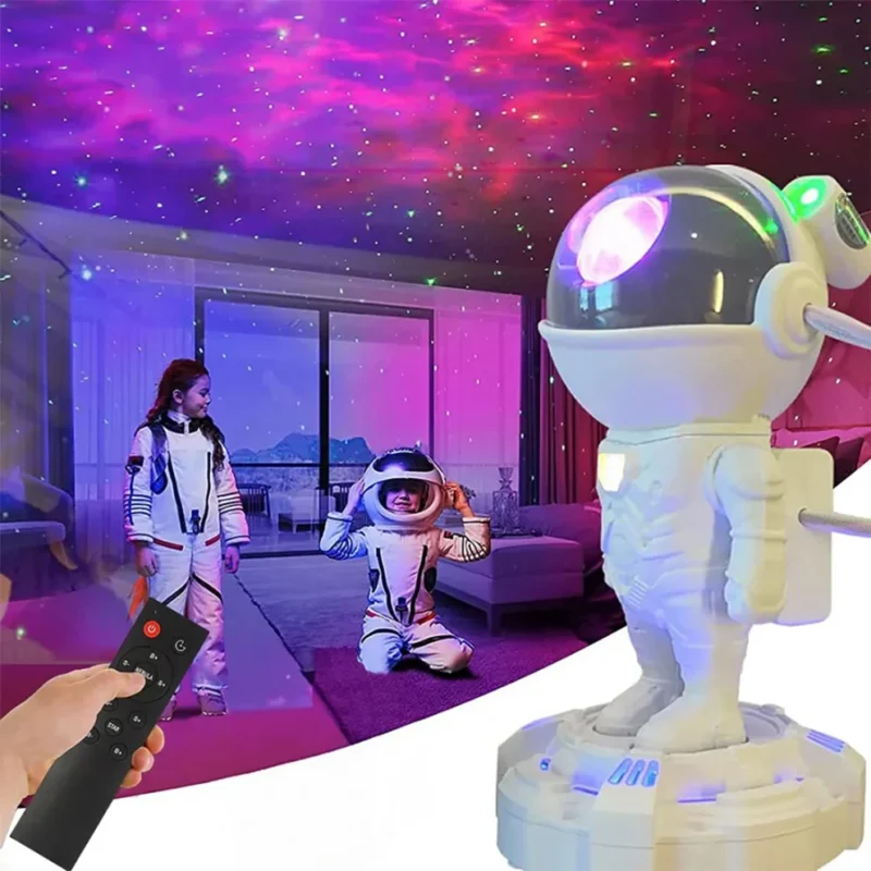 Astronaut Galaxy Projector Night Lamp – Remote-Controlled Starry Sky Light for Kids & Adults - Image 4