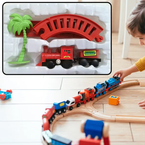 World Express Mini Train Play Set for Kids | Wind-Up Toy Train with Tracks & Accessories - Image 4